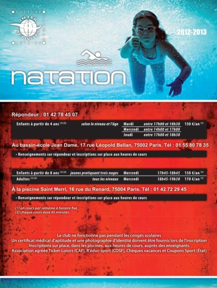 Natation RECTO 2012