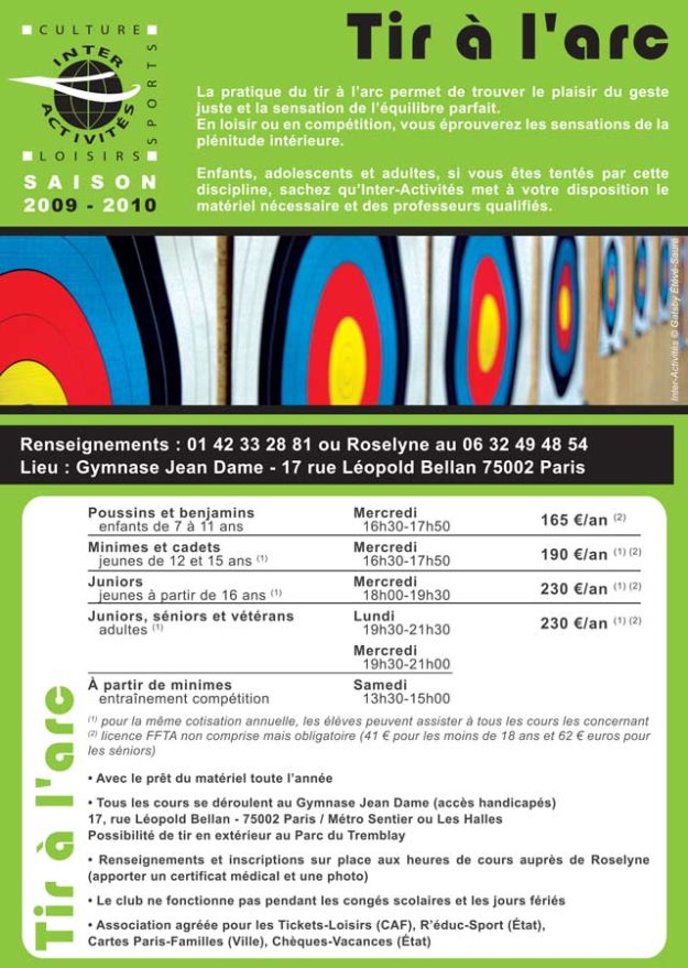 Tir à l’arc RECTO Tir à l'arc RECTO