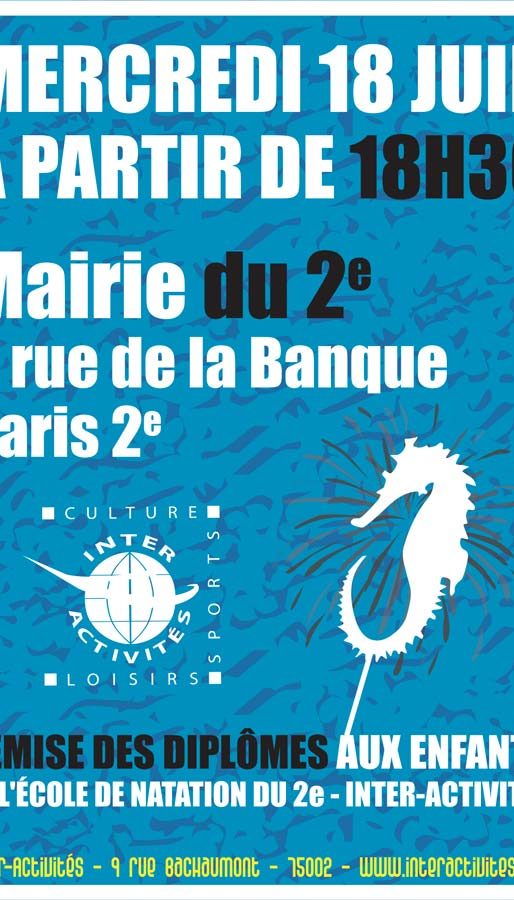 Natation remise des diplômes