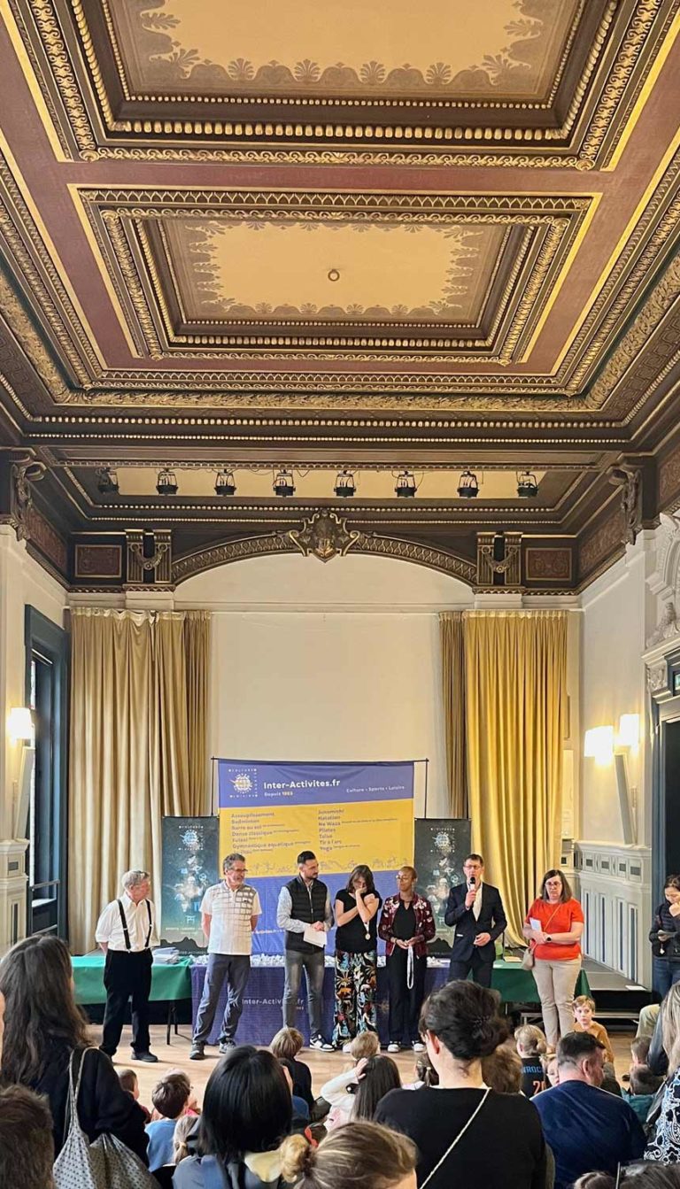 Remise des médailles natation paris centre mairie